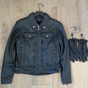 Harley Davidson black Leather Jacket (SOLD 07/21)